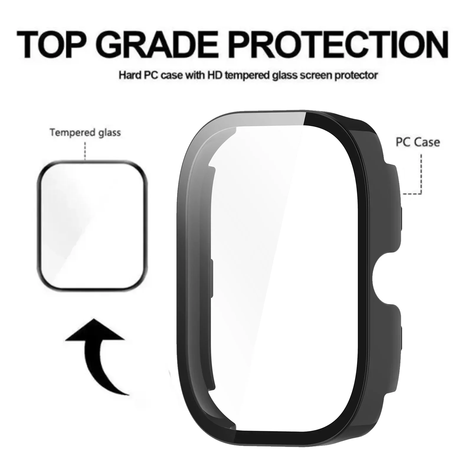 Premium Tempered Glass and PC Case Screen Protector Bumper
