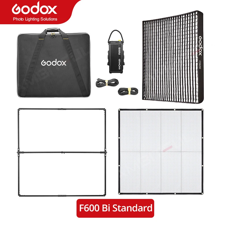 Godox-F200Bi f400bi f600biフレキシブルLEDライトパネル、2700k-8500k
