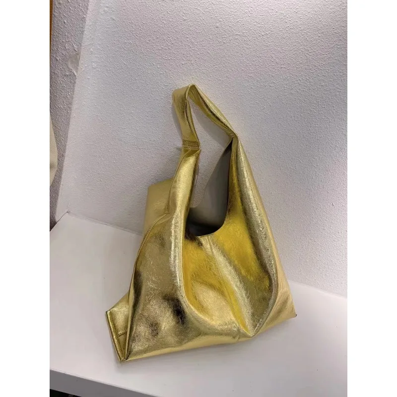 

Роскошная женская сумка, новинка 2024, простая сумка-тоут для подмышек из натуральной кожи, оригинальный дизайн, высокое качество, модная искусственная кожа