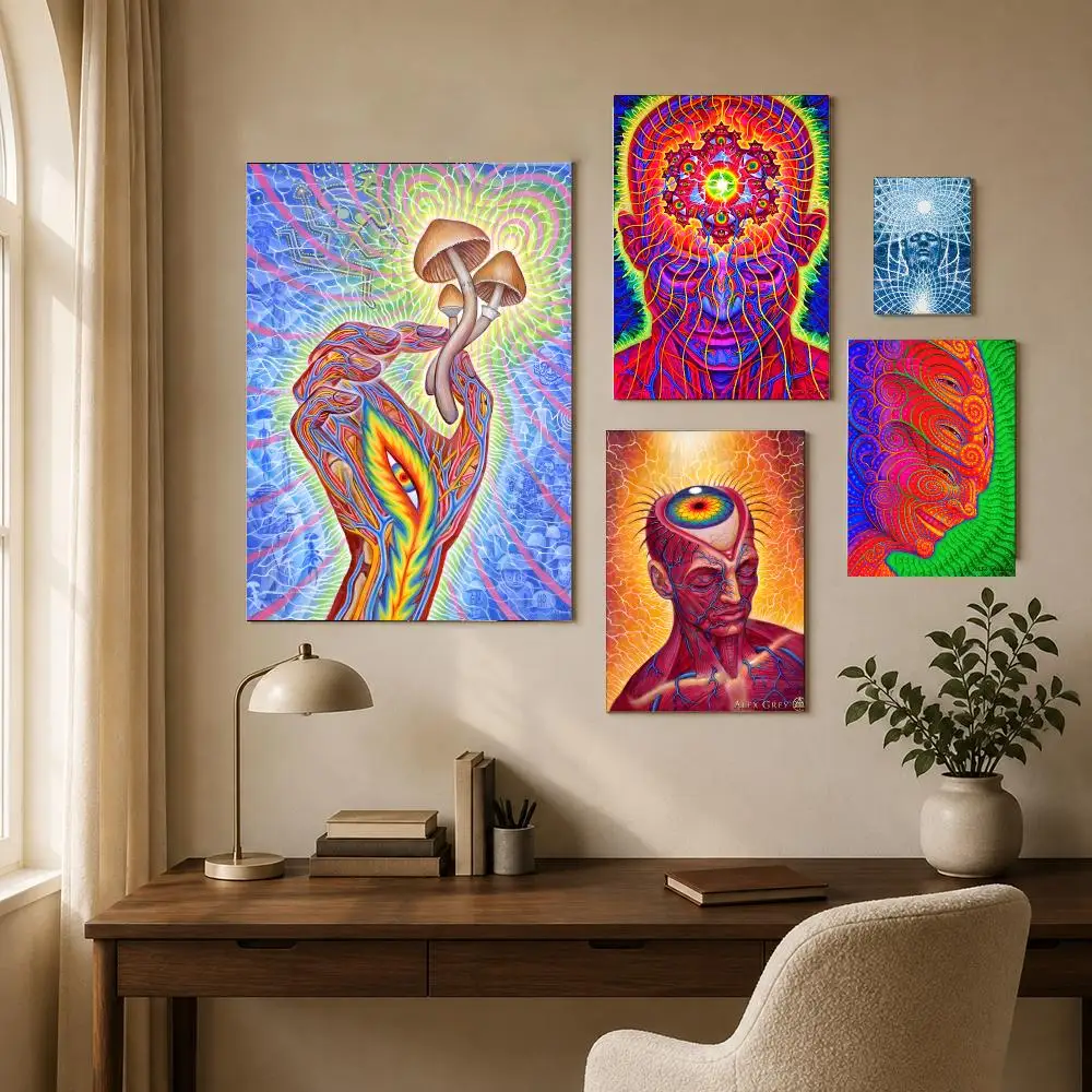 Alex Grey Poster HD Wall Art Decal - Self-Adhesive Aesthetic Home Decor