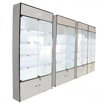 ตู้โชว์เครื่องประดับติดผนังตู้โชว์ไม้แก้วแบบล็อคได้ Display Parfum 1