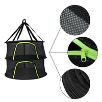 Herbs Drying Net 2 Layers Hanging Basket Folding Rack For Vegetable Flowers Buds Plants Organizer Mesh Dryer Bag With Zipper 1