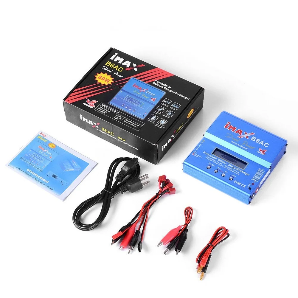 Imax B6 Ac Rc Charger 80W B6Ac 6A Caricabatteria Lipo Nimh Li-Ion Ni-Cd Digital Balance Charger Con Schermo Digitale Lcd