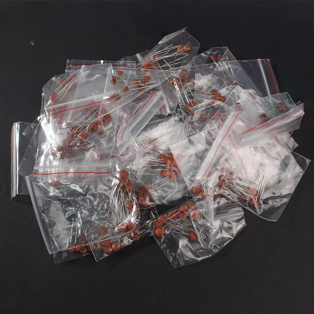300pcs/960pcs Ceramic Capacitor Kit 2pF-0.1uF Electronic Components Assorted Kit IC Samples DIY