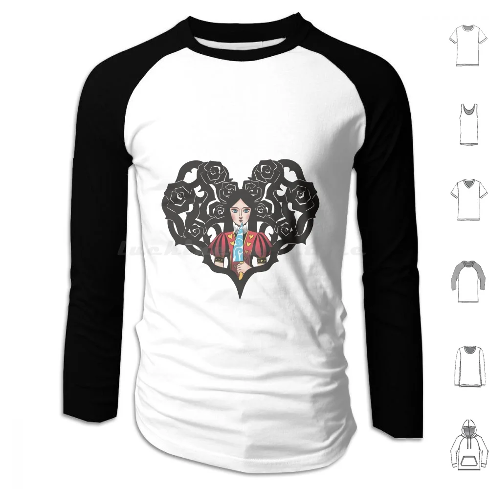 Alice Madness Returns The Heart Felpa Con Cappuccio In Cotone A Maniche Lunghe Cuore Alice Liddell Alice Madness Returns Alice Cook
