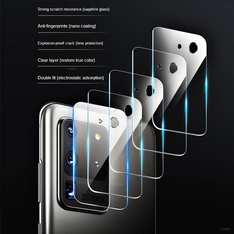 Premium Tempered Glass Camera Lens & Screen Protector Set with Soft Protective Case - 5 Pack