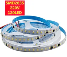 

5M/lot SMD2835 LED Strip 220V AC 120LEDs/M IP20 IP65 Cool White Warm White Natural White LED Tape for Decoration Living Room