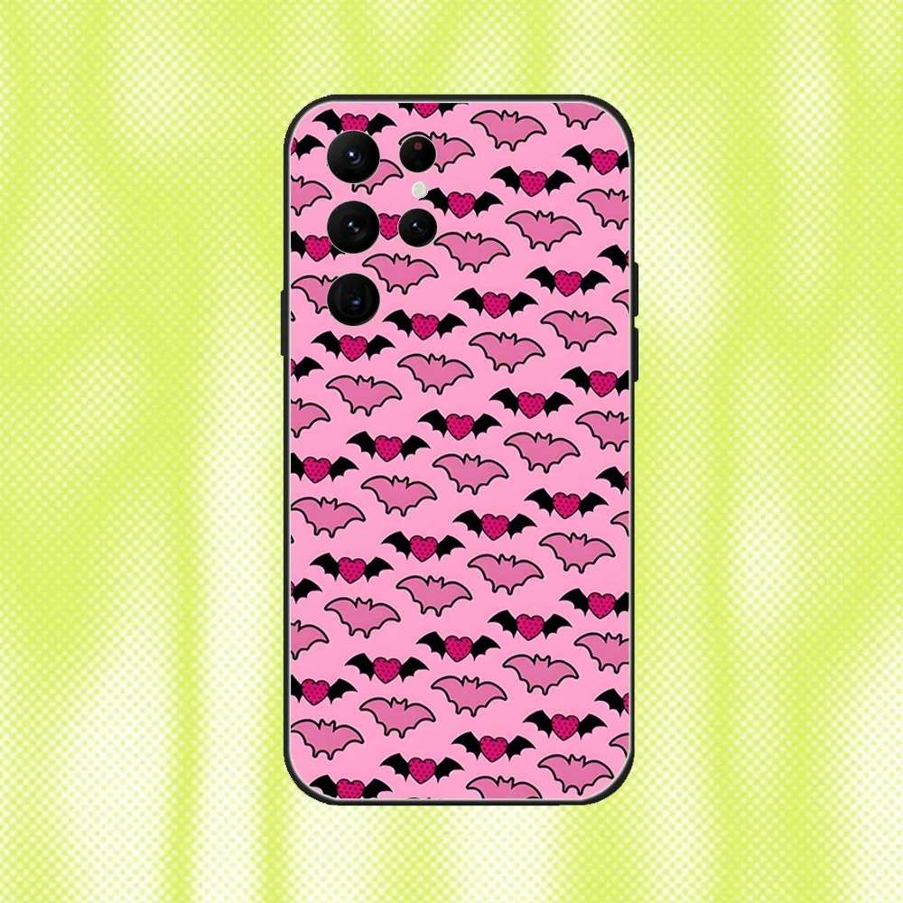 Chic Emo Goth Black Soft Phone Case - Stylish and Adorable Design