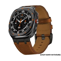 Premium Leather Watch Band - Classic Strap - Watch Ultra 47mm (DBrown - B)