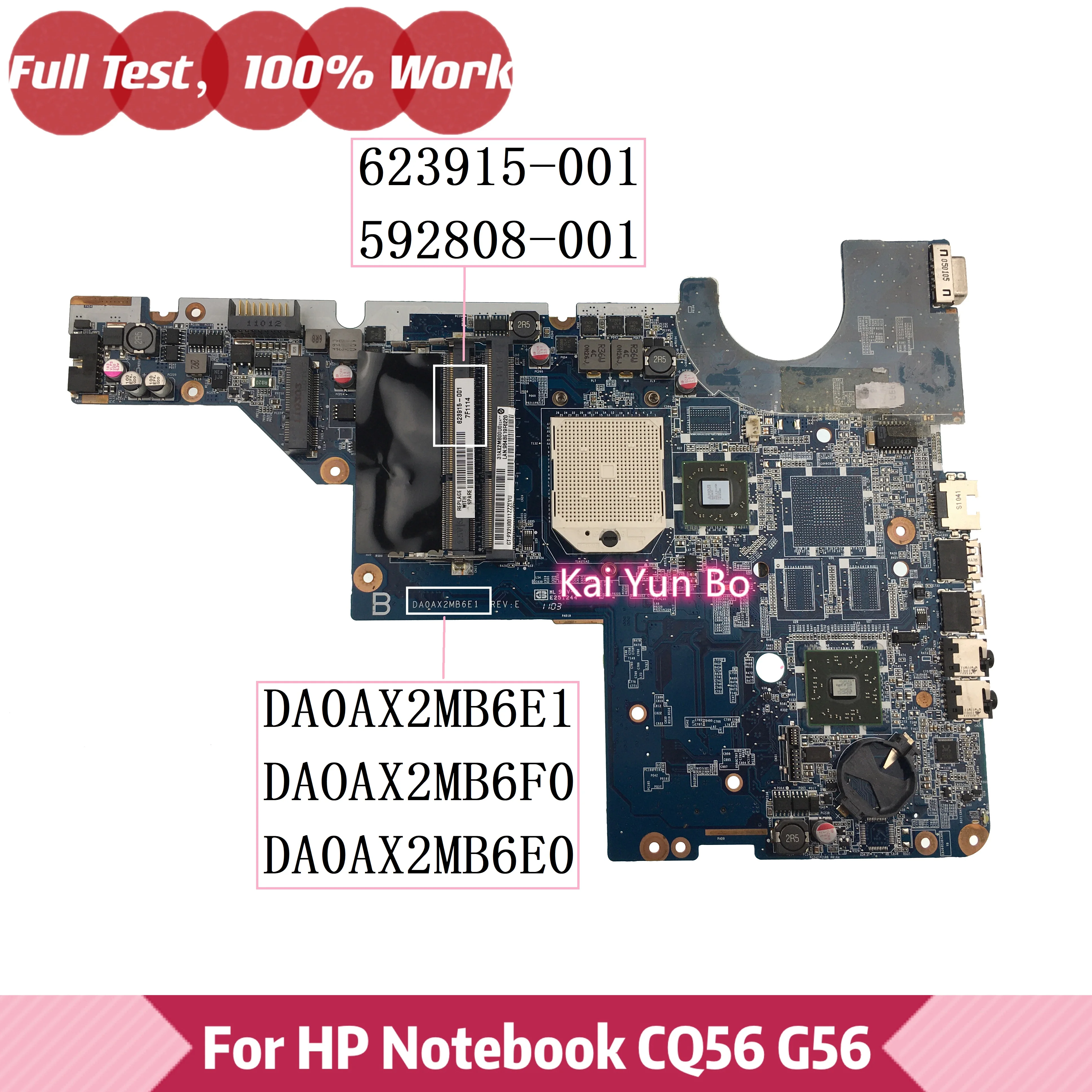 

Mainboard 623915-001 592808-001 For HP Compaq CQ56 G56 CQ42 CQ62 G42 G62 Laptop Motherboard DA0AX2MB6E1 DAOAX2MB6F0 DA0AX2MB6E0