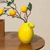 Creative Lemon Ceramic Vase Desk Decoration Artificial Flower Decorative Flowers Arrangement Floral Vases Room Aesthetic Decor 1
