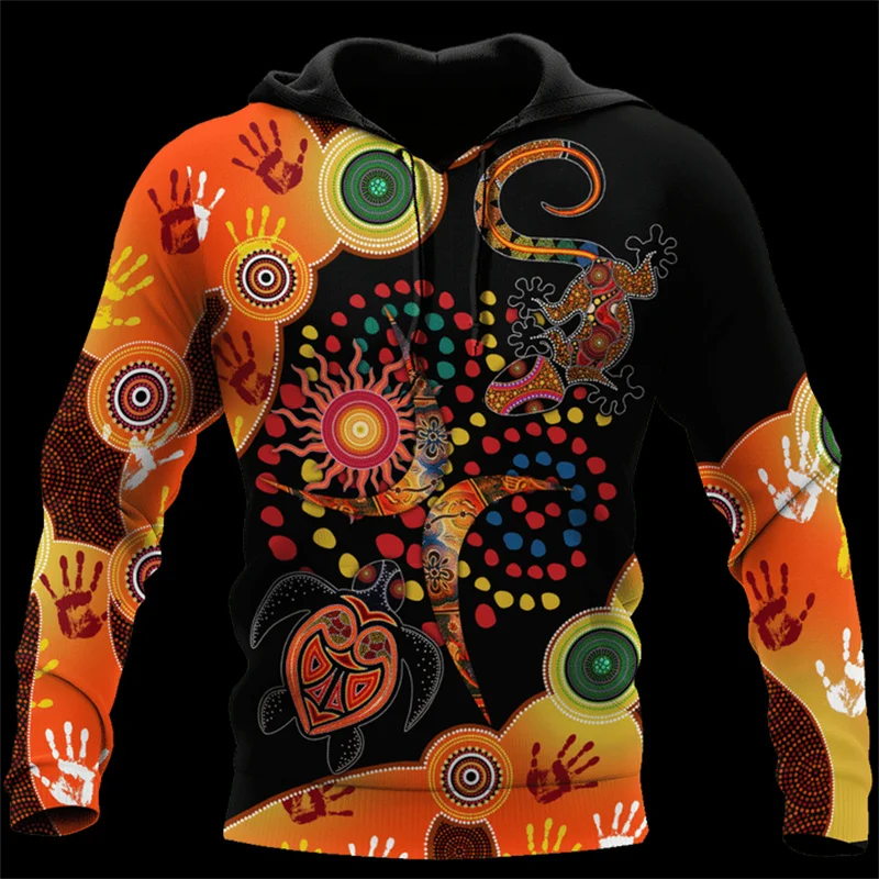 thumbnail image 1 of Novedades en sudaderas y sudaderas con capucha, lagartos indígenas de Australia y el sol, sudadera con capucha estampada en 3D para hombre, abrigo tipo pulóver Y2k, 1 of 5