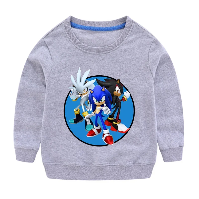 thumbnail image 1 of Suéter Sonics para niño y niña, sudadera de otoño e invierno, jersey de tela estampada, regalo de cumpleaños y Navidad, 1 of 5