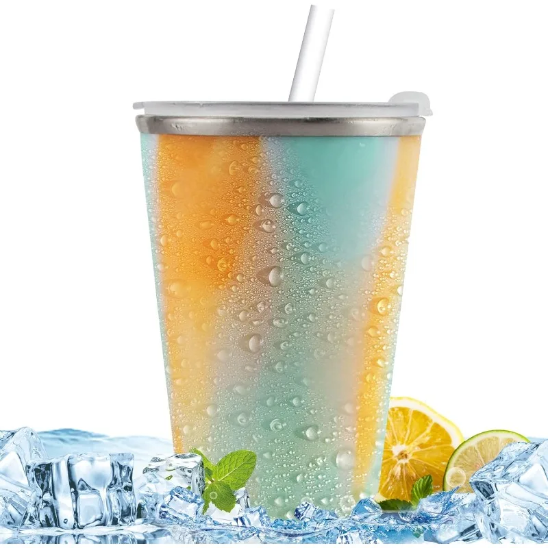 Taza Congeladora, Jarra para Congelar, 330 ML Vasos Doble Pared, Taza de Acero Inoxidable con T