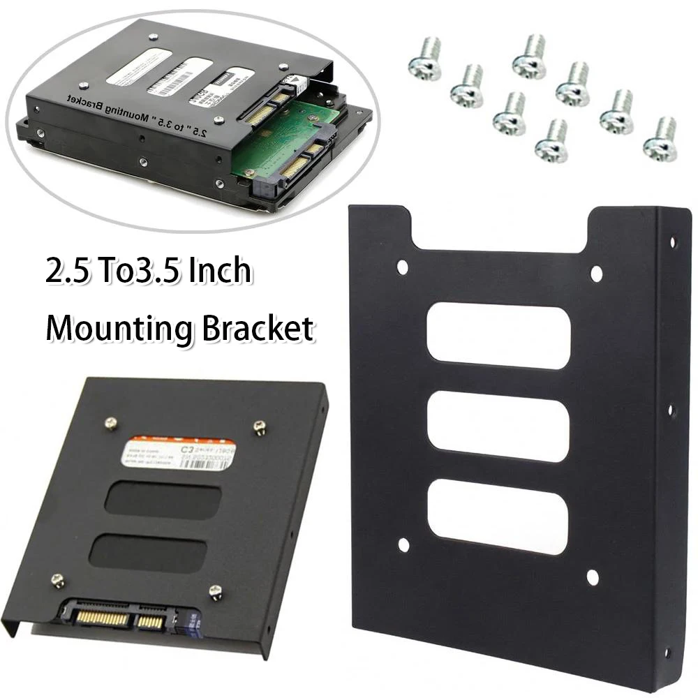 

2.5 Inch SSD HDD to 3.5 Inch Metal Mounting Adapter Bracket Dock Hard Drive Holder For PC Hard Drive Enclosure