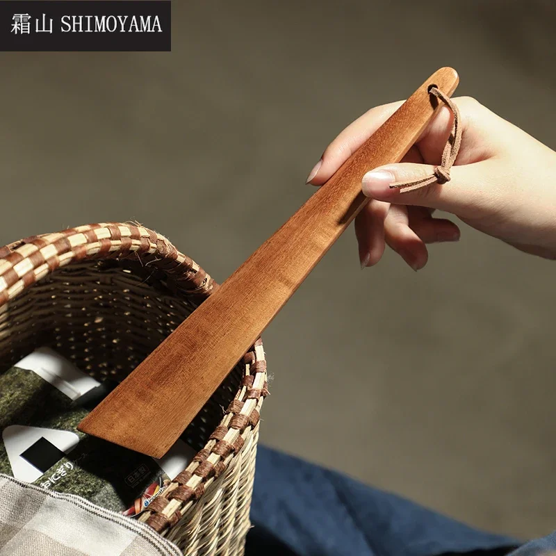 SHIMOYAMA Teak Wood Tableware Spatulas Kitchen Gadgets Triangular Cooking Spatula Portable Outdoor Camping Utensils Scraper
