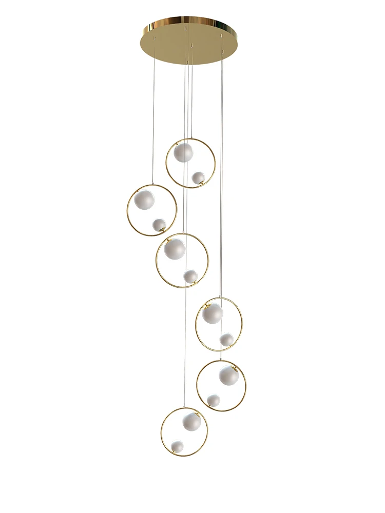 Hal Kroonluchter Trap Modern Suspension Lustre Opknoping Lichtpunt Hanglamp Loft Designer Kroonluchter