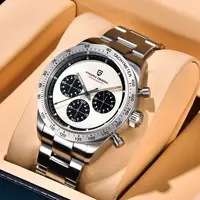 Nouvelles montres PAGANI DESIGN pour hommes 2026, montre à quartz pour hommes, mouvement japonais VK63, montre-bracelet en cristal de saphir, chronographe rétro de voiture de course. 2