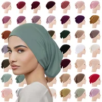 WHOLESALE Fashion Women Inner Hijab Tube Muslim Cap Bonnet Plain Islamic Underscarf Bamboo Jersey Undercaps