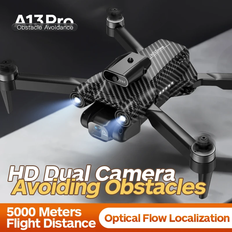 

A13 New Carbon Fiber Bushless Aerial Photography 8k Hd Folding Optical Flow Positioning Four Axis Obstacle Avoidance Rc Drone