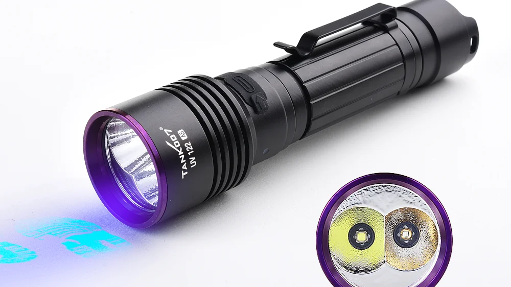 

Tank007 NDT forensic dual LED torch white uv 365 flash light black light flashlight torchlight rechargeable 365nm flashlight uv