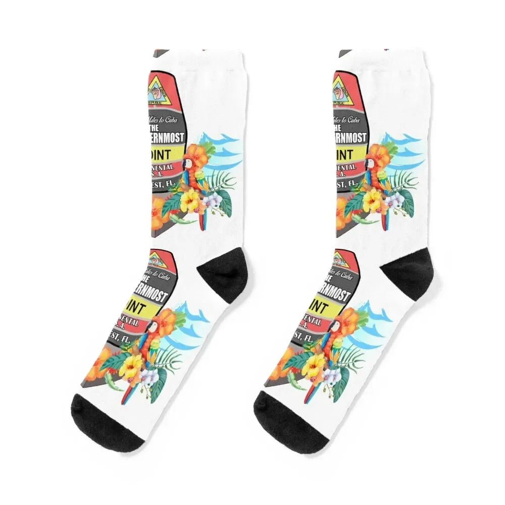 

Southernmost Point Key West Socks set aesthetic retro Socks For Men Women's