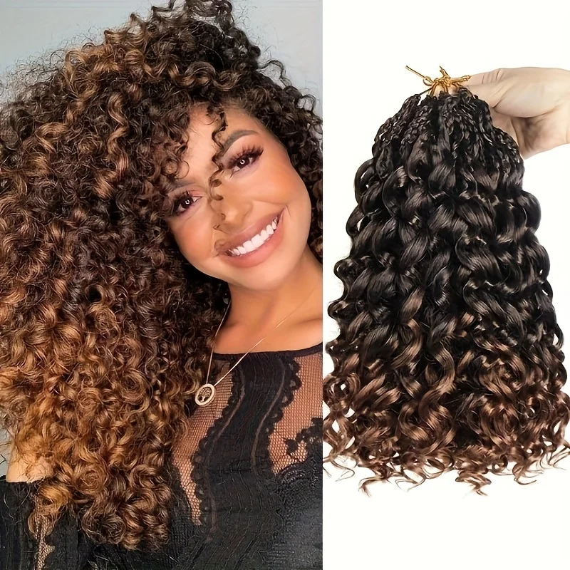 10 Inch GoGo Curl Crochet Hair,1 Pack Women's Curly Beach Waves, Water Wave Braids Synthetic Extensions