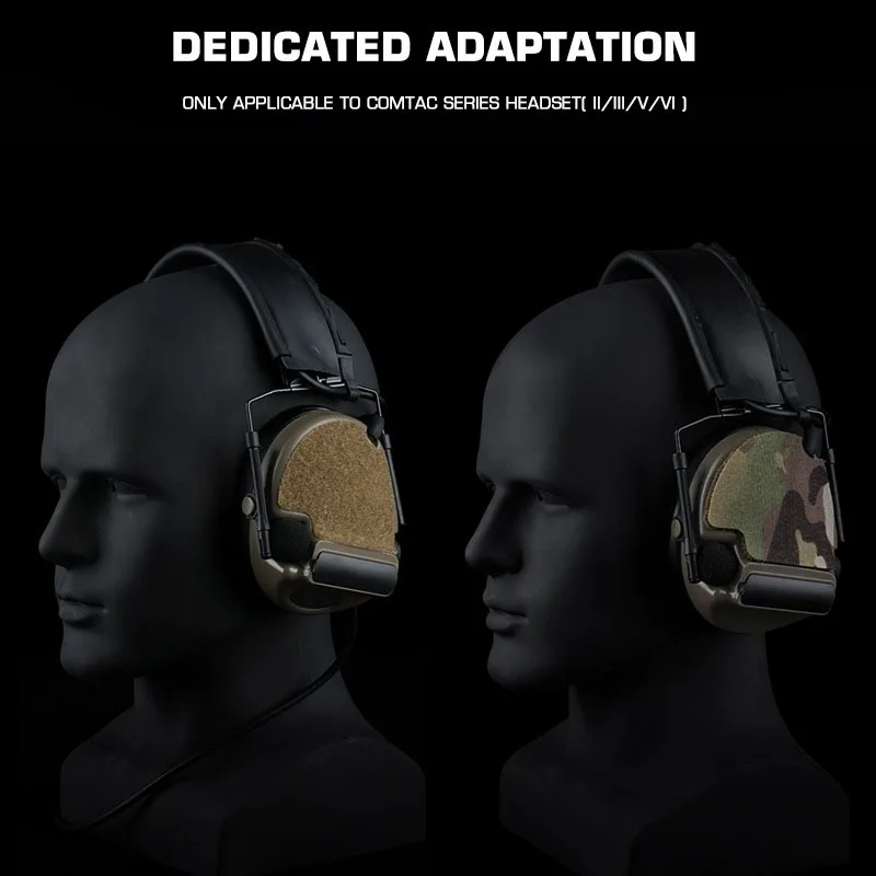 Tactical Headset Sticker Camo Cable Storage 2 in 1 Magic Patch Airsoft Headset Hunting Shooting Noise Canceling Headphone