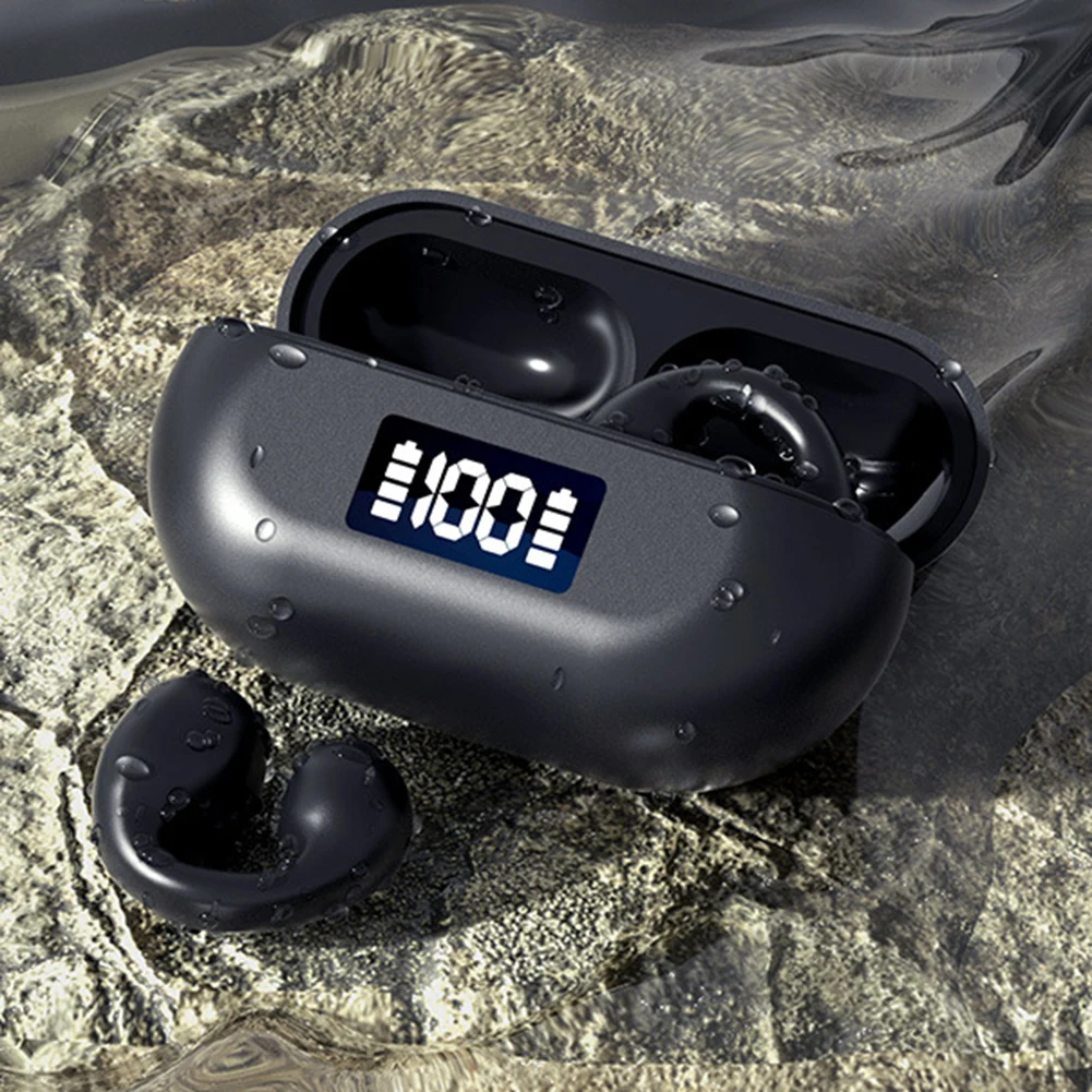 T75 EarClip Earphones with High Sensitive Mic Stereo Headphone