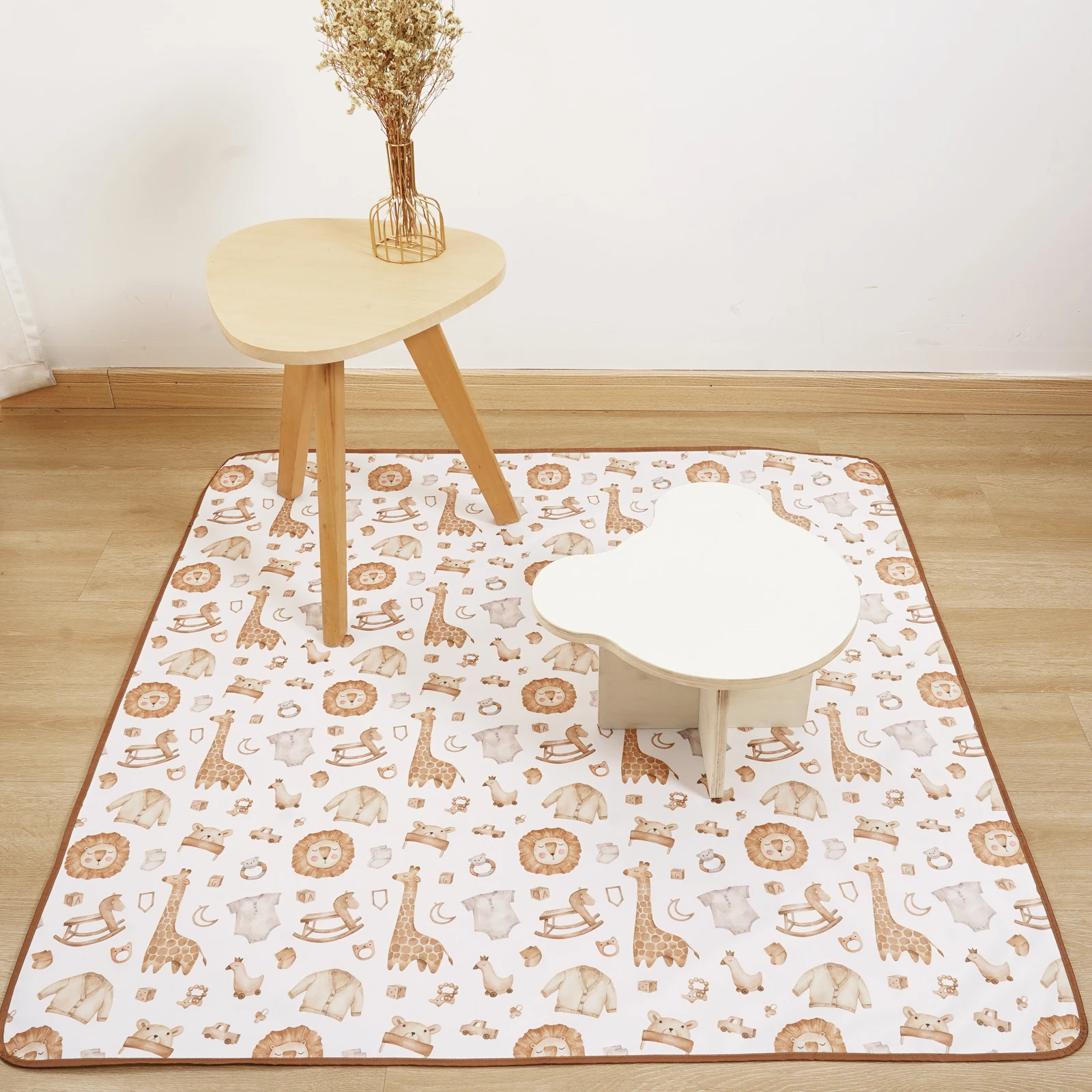 Happy Flute Baby Play Mat Baby Crawling Mat Portable Waterproof Anti-Slip Folding Mat Indoor Or Outdoor Use