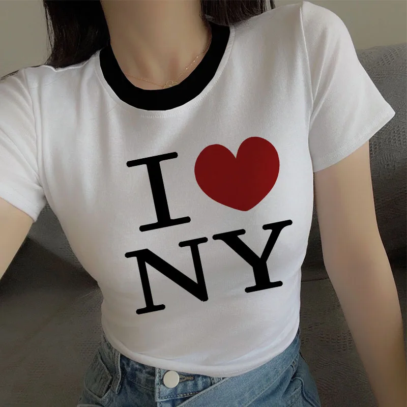 I Love Sleeping Crop T-Shirt Femmes Y2K Recadré Tops E-Girls