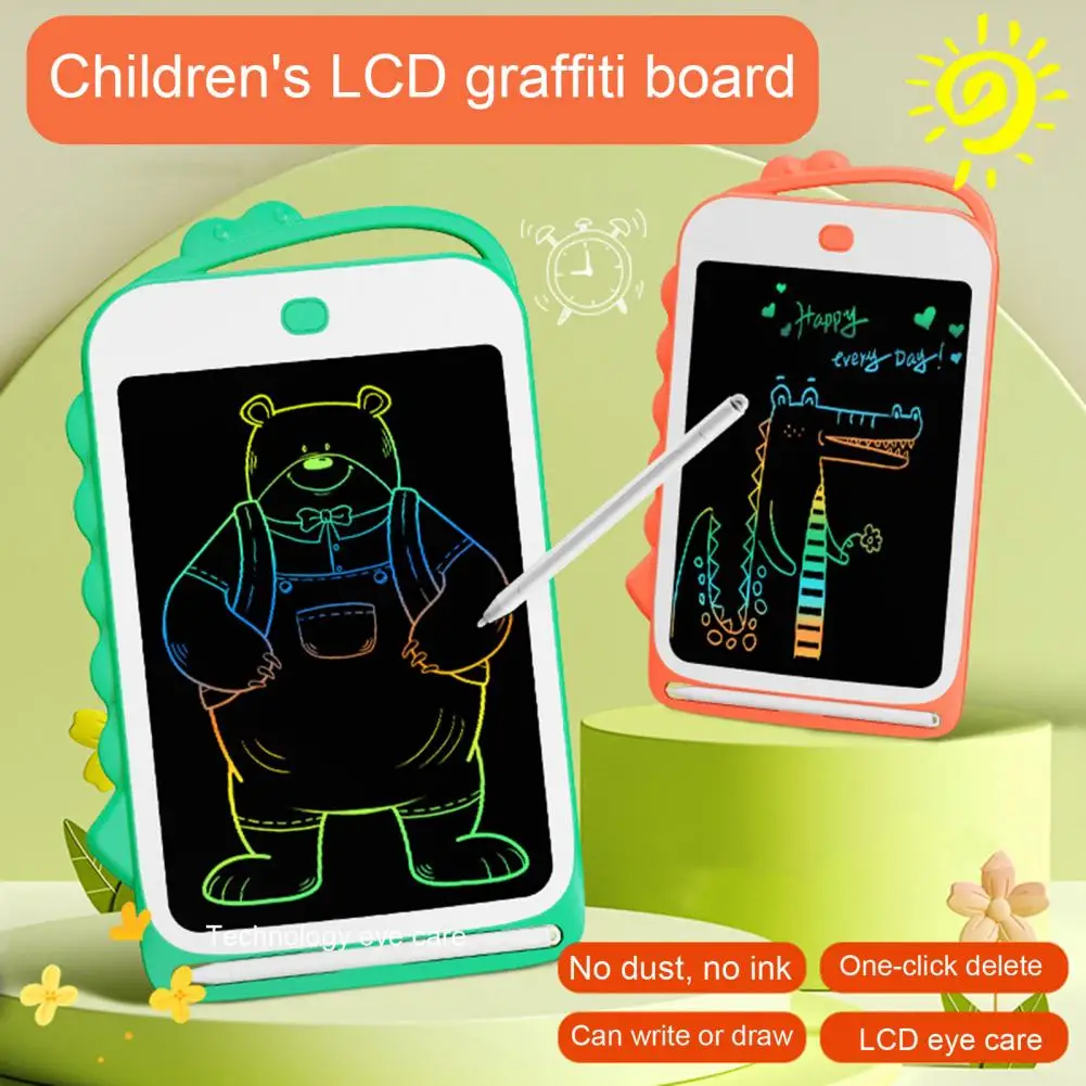 

Детский планшет для письма цветной рисунок динозавр ЖК-планшет для письма с карандашом электронный графический рисунок для детей