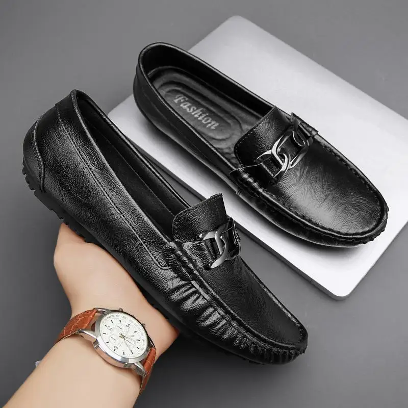 

Tods Men's Leather New Business Casual Leather Shoes British Slip-on Versatile Cowhide Thick Bottom Fashionable Men's Shoes