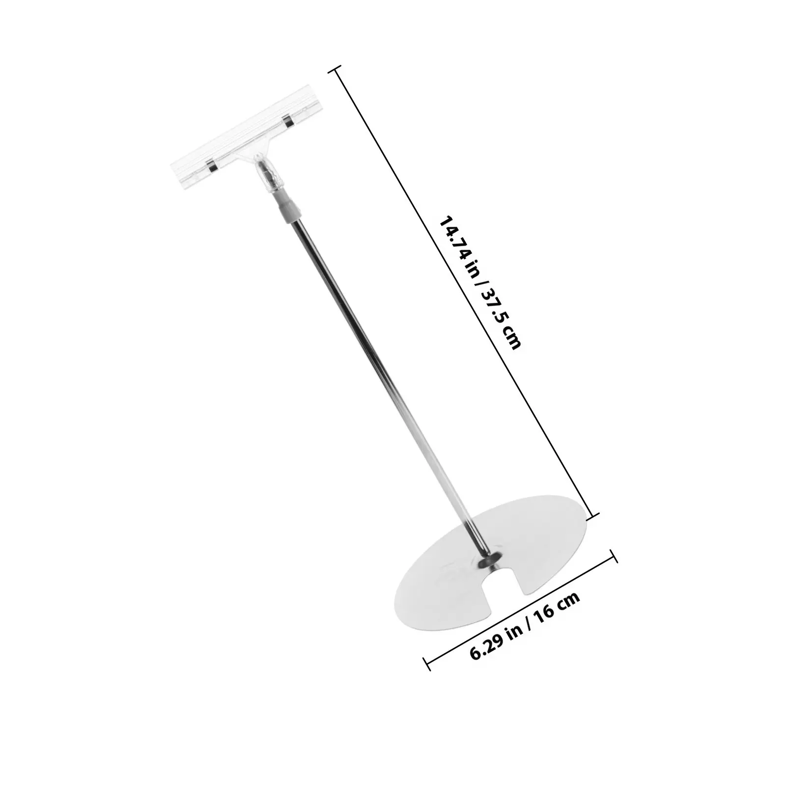 T자형 조절식 배너 홀더 스탠드 ABS 스테인리스 스틸 데스크탑 포스터 디스플레이 클립 (광고 간판 홍보용)