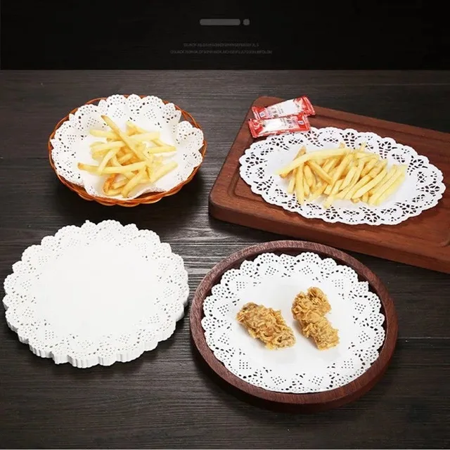 White Lace Paper Doilies Placemats Diy Box Packaging Gift - Temu