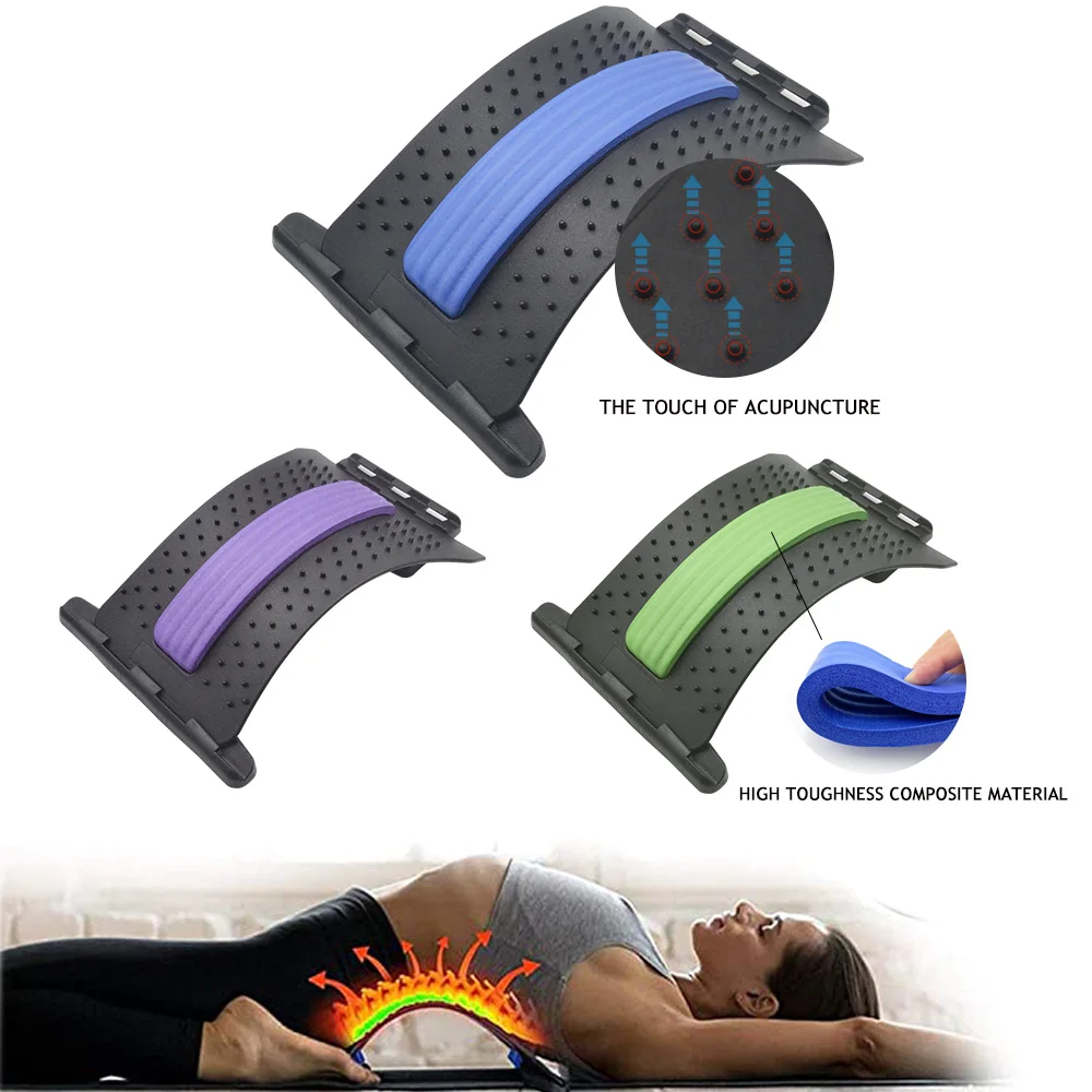 Back Stretcher Backs Massager Lumbar Relief Pain Acupuncture Spine Relax  Board