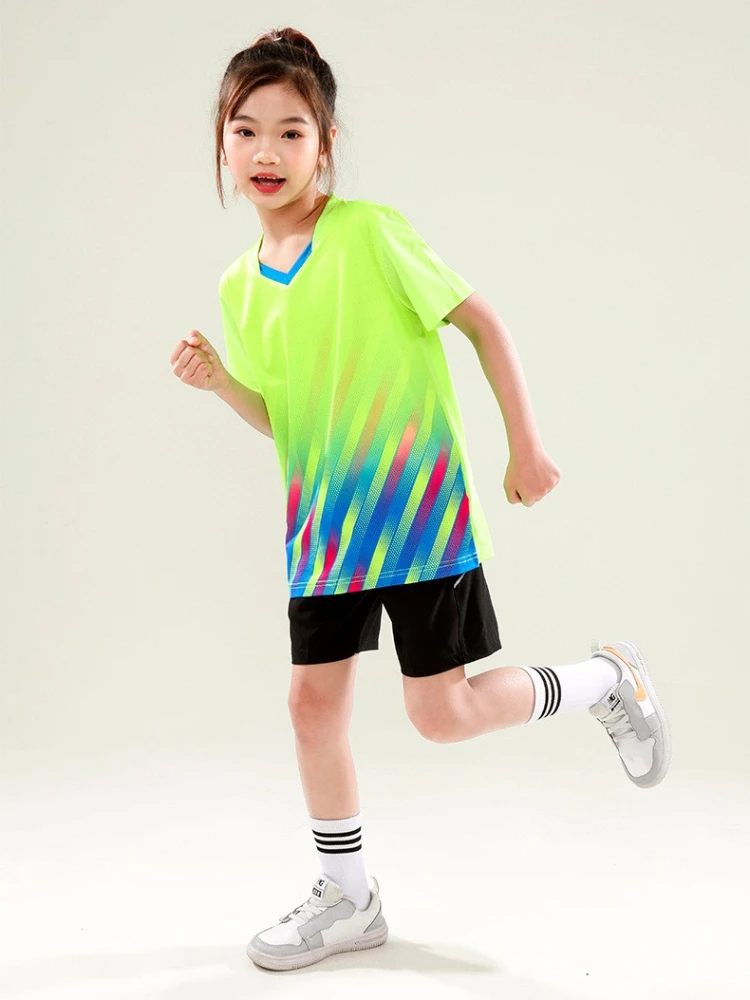 Short Sleeve Badminton T-Shirt Women Tennis Tops Quick Drying Sports Tops Couples Sports Tees Children Badminton Clothing