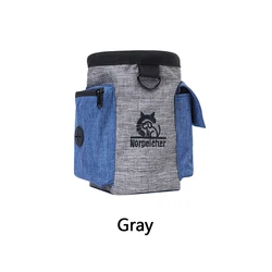 Multi - Functional Dog Training and Treat Bag - Portable Waist Pack (Gray)