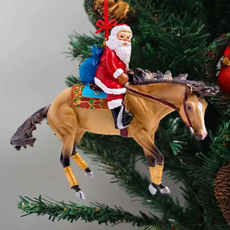 Christmas Tree Horse Decor 2D Acrylic Craft Pendant Party Decoration Christmas Party Wedding Decor Horse Tree Decoration christmas decorations