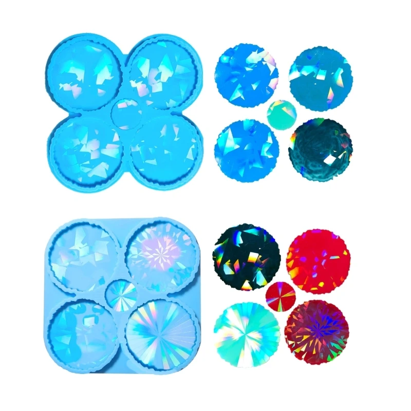 

Creative Silicone Mold for DIY Crystal Resin Cup Mats Unique Irregular Sequins Drink Mats Making Resin Moulds HXBA