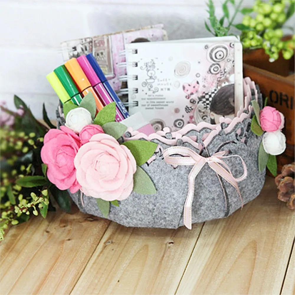 Chainho,DIY Handmade Non-woven Pre-Cut Material Sets,Hand Sewing Felt Fabric,Pre-Cut,Semi Finished Item,Storage Basket Series