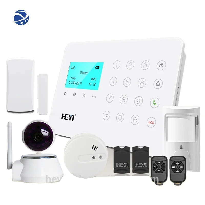 

YYHC White 8 Hours HEYI Business 868MHz Or 433MHz Zwave Smoke Detector Home Burglar Alarm Security System GSM Wireless Alarm