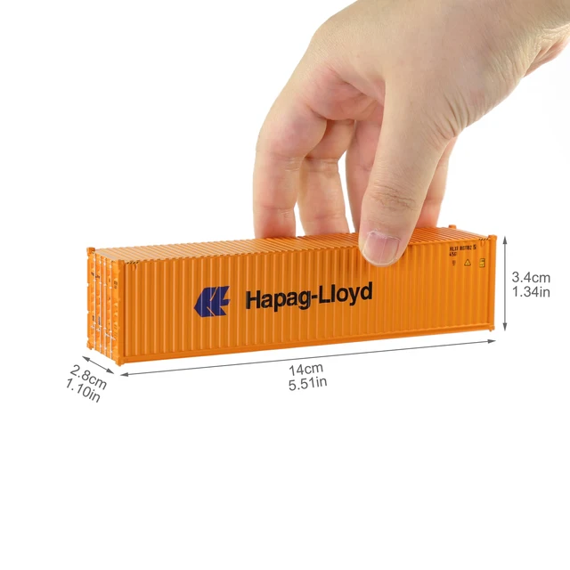 3pcs Same HO Scale 1:87 40ft Shipping Containers 40' Cargo Box Different Road Name C8746 4