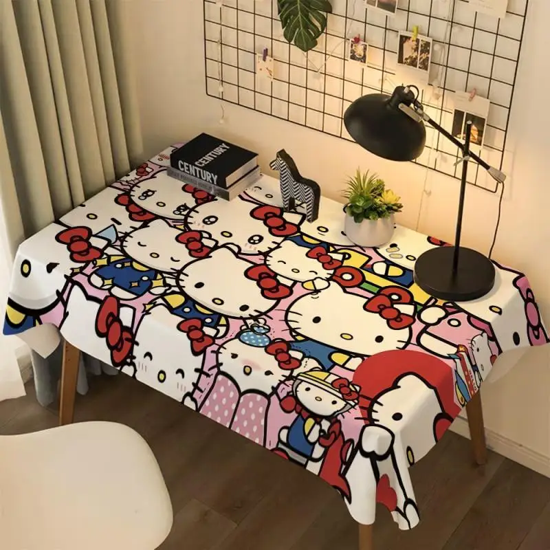 

Hello Kitty Tablecloth Kawaii Sanrio Cute Anime Toys for Kids Dormitory Desk Pad Computer Dust Makeup Table Decoration Cloth Y2K