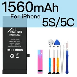 PINZHENG High-Capacity Phone Replacement Battery with One-Year Warranty (1560mA For i5S)