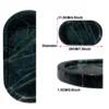 Real Natural Marble Oval Tray for Perfume Candles Jewelry Cosmetic Storage Plate as Gift Green Art Tray for Home Decor 6