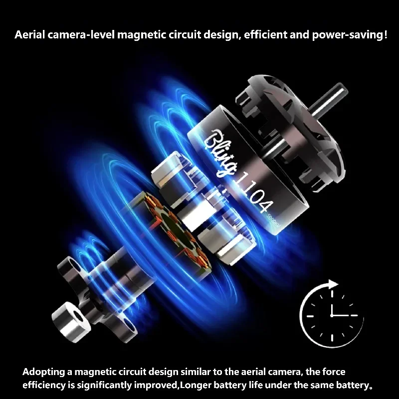 DarwinFPV Bling 1104 5000KV Бесщеточный двигатель, подходящий для FPV гоночной воздушной модели, высокоскоростной профессиональный полетный силовой основной компонент thumbnail 4