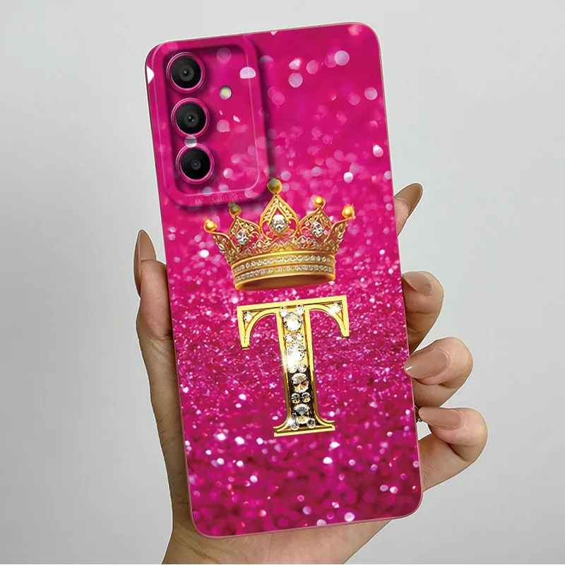 Fashionable Initial Letter Couples Phone Case - Soft Silicone TPU Lens Protector