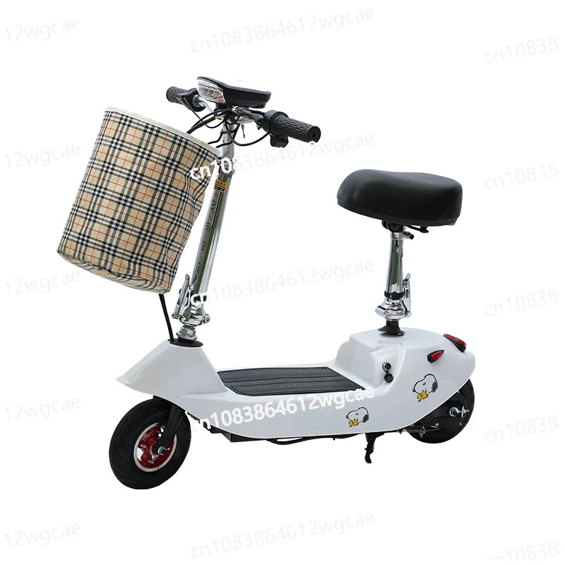 

Mini electric car small foldable car trunk to work campus scooter white black
