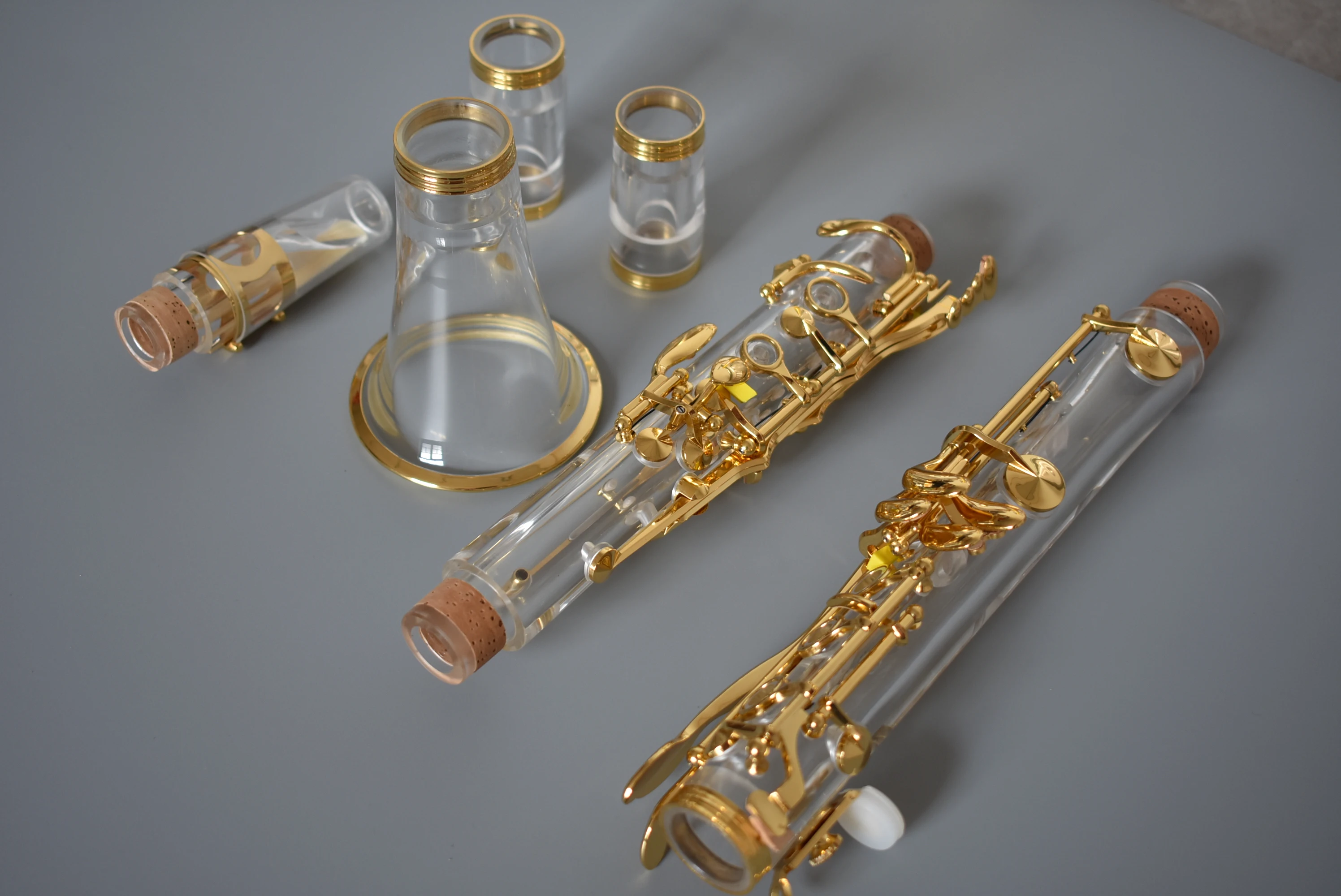 B-Flat Gold Plated Clarinet Keys with 1 Crystal-Exquisite Workmanship for Outstanding Tone